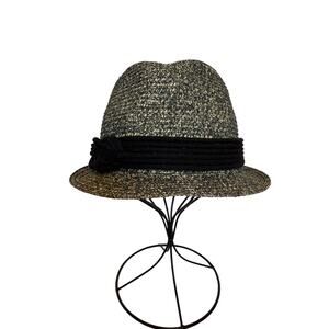 D&Y Classic Casual Straw Fedora OSFM Braided Band Hat Travel Beach Vacation